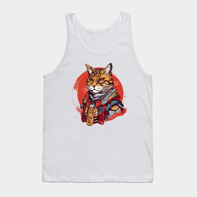 Samurai Cat Tank Top by Urban Warriors